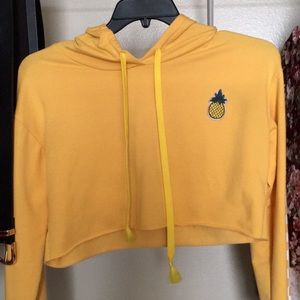 Yellow checkerboard crop top